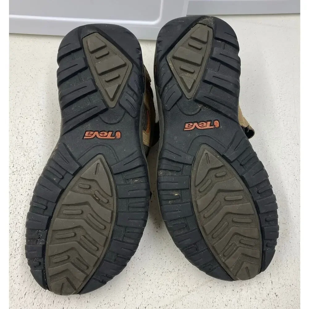 Men Teva Hudson leather outdoor hiking performance strap sandals shoes, 8